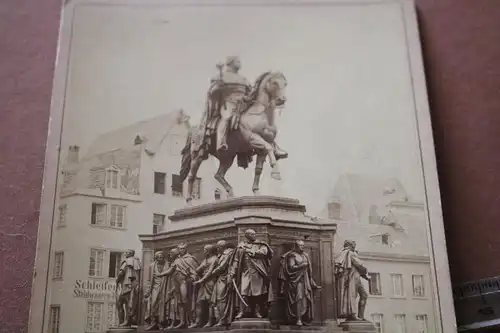 tolles altes Kabinettfoto - Denkmal Friedrich der III. in Köln - 1879