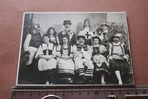 tolles altes Gruppenfoto auf Pappe Königsberg Maskenball 1910