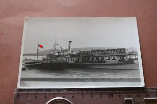 tolles altes Foto mir unbekannter Raddampfer ??? Anlegestelle - 30-40er Jahre 