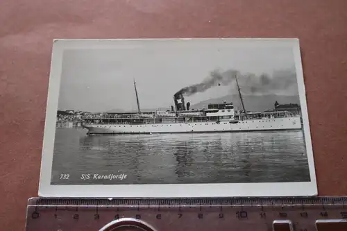 tolle alte Fotokarte - SS Karadjordje  Eildampfer  1937