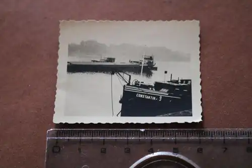 tolles altes Foto Frachtschiffe Binnenschiffe - Constantin 9 bei Bierbrich