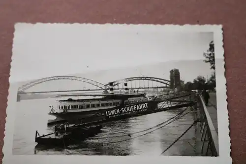 tolles altes Foto Anlegestelle Ausflugboote Duisburg Luwen-Schifffahrt