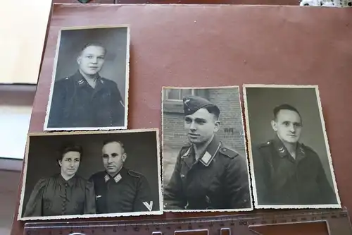 vier tolle alte Portraits Soldaten der Luftwaffe