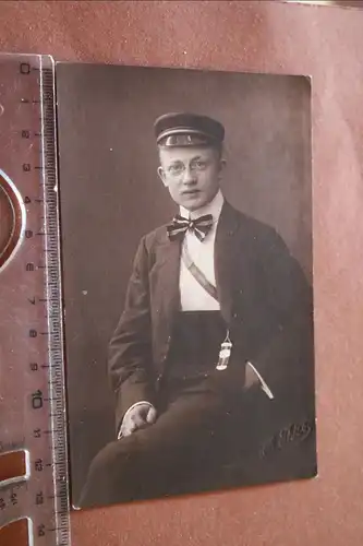 tolles altes Foto -  Portrait eines Studenten ? Bierzipfel - Hannover 1922