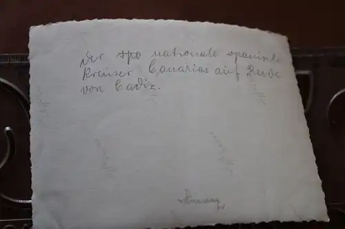 altes Foto nationalspanischer Schwerer Kreuzer Canarias 