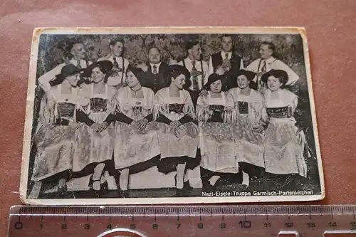 tolle alte Fotokarte - Nazl-Eisele-Truppe Garmisch-Partenkirchen - Alter ?