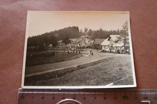 tolles altes Foto Oldtimer Motorradrennen - Ort ??? 20-30er Jahre