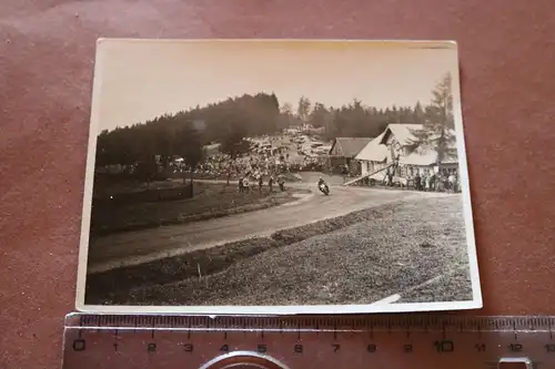 tolles altes Foto Oldtimer Motorradrennen - Ort ??? 20-30er Jahre 