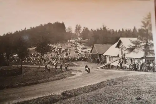 tolles altes Foto Oldtimer Motorradrennen - Ort ??? 20-30er Jahre