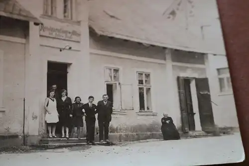 tolles altes Foto Gebäude Restauration Allee Inh. Julius Thiele  Ort ?? 1910/30