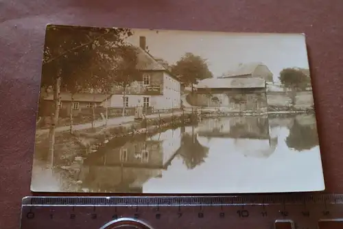 tolles altes Foto Gebäude Mühle & Bäckerei Karl Helbig 1900-1920 ?? Ort ?