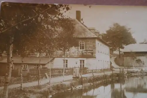 tolles altes Foto Gebäude Mühle & Bäckerei Karl Helbig 1900-1920 ?? Ort ?