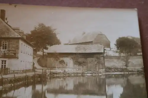 tolles altes Foto Gebäude Mühle & Bäckerei Karl Helbig 1900-1920 ?? Ort ?