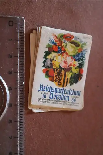 acht  alte Reklamemarken ??? Reichsgartenschau Dresden 1936