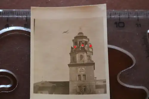 tolles altes Foto Kirchturm Salzburg  30-40er Jahre HIntergrund Flugzeug Ju52 ?