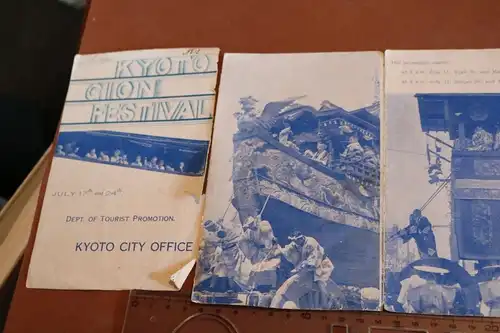 tolles altes Informationsblatt - Kyoto Gion Festival  50-60er Jahre ?