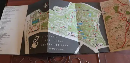 altes Informationsblatt - Gartenschau Stuttgart 1950 