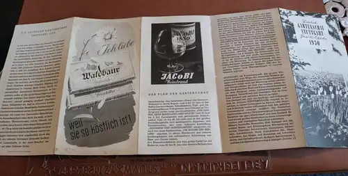 altes Informationsblatt - Gartenschau Stuttgart 1950 