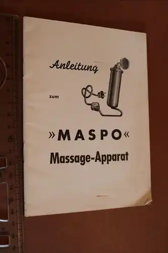 tolle alte Anleitung für den Maspo Massage-Apparat  50-60er Jahre ??