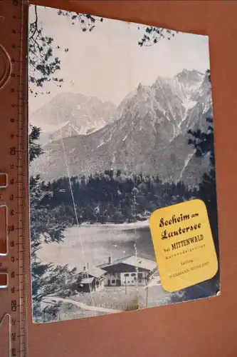 tolles altes Werbeblatt Seeheim am Lautersee bei Mittenwald - 30er Jahre ???