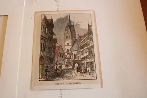 alter Stich, Druck ? Street in Hanover - Strasse in Hannover  Galerie J.H. Baue