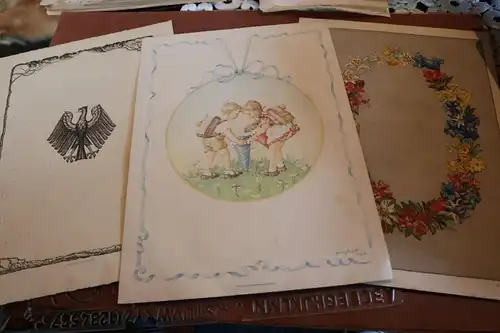 drei schöne alte Reichstelegramme DIN A4 Format 30er Jahre 