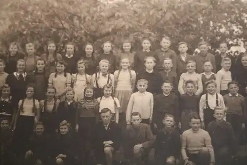 tolles altes Klassenfoto Mädchen u. Jungen - Brackel 1948