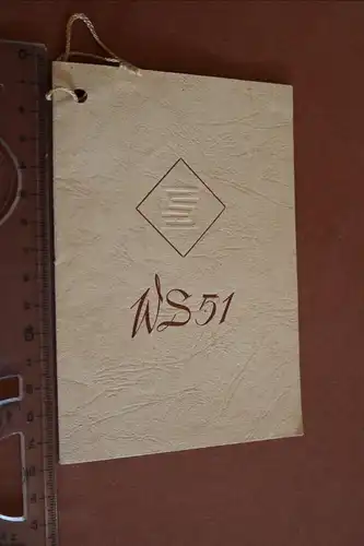 tolle alte Gebrauchsanweisung für Schaub Radio WS51 - 50er Jahre 