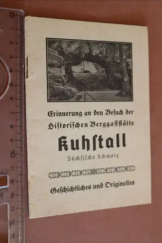 altes Heftchen - Erinnerung an den Besuch der Berggaststätte Kuhstall sächsische