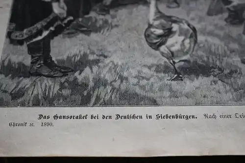 alter Ausschnitt - Das Gansorakel bei den Deutschen in Siebenbürgen - 1890