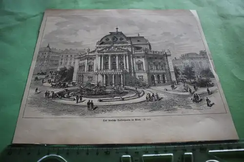 alter Ausschnitt - Das deutsche Volkstheater in Wien - 1880-1890