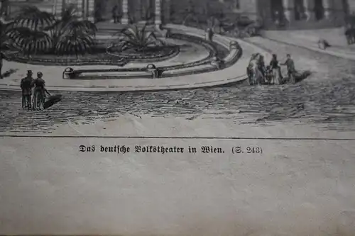 alter Ausschnitt - Das deutsche Volkstheater in Wien - 1880-1890