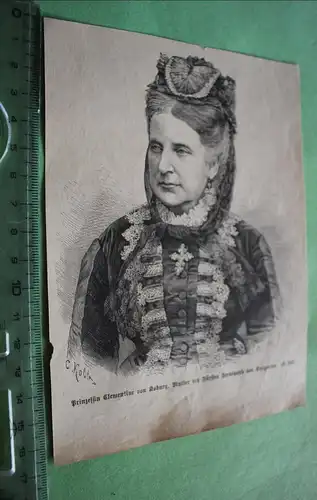 alter Ausschnitt - Portrait Prinzessin Clementine von Koburg 