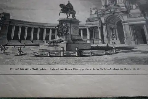 alter Ausschnitt - 1. Preis - Bruno Schmitz - Kaiser Wilhelm Denkmal  Berlin 