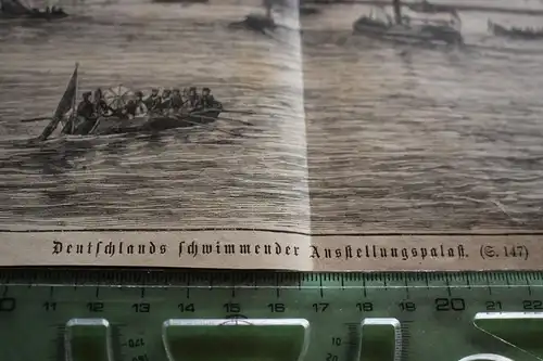 alter Ausschnitt - Schiff Deutschlands schwimmender Ausstellungspalast