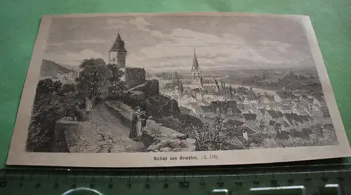 alter Ausschnitt - Ansicht von Kempten 1880-1890