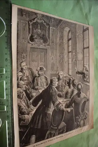 alter Ausschnitt - Szene Die Unterzeichnung des Vetrages von Nymphenburg