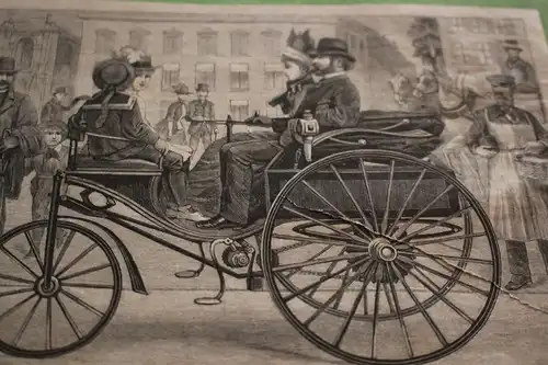 alter Ausschnitt - der Benz´sche Motorwagen - Benz 
