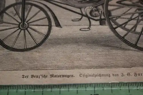 alter Ausschnitt - der Benz´sche Motorwagen - Benz 