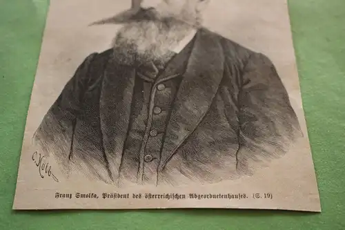 alter Ausschnitt - Portrait Franz Smolka - österreichisches Abgeordnetenhaus