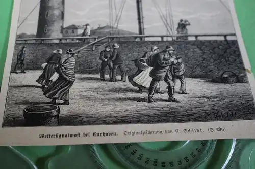 alter Ausschnitt - Wettersignalmast bei Cuxhaven 