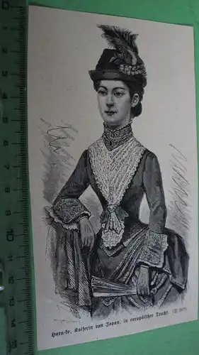 alter Ausschnitt - Portrait  Haru-ko - Kaiserin von Japan 