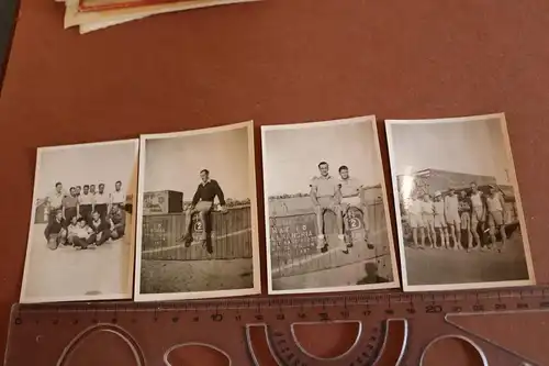 vier alte Fotos deutsche Soldaten - POW Camp Afrika ? 1946