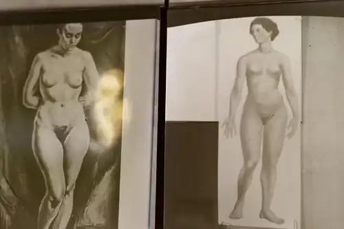 vier tolle alte Glasnegative abfotografierte Aktstudien ? Frau   30-40er Jahre 