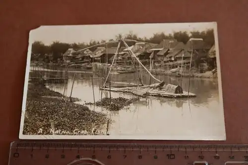 tolles altes Foto - einfaches Krabben Fischerboot in Amerika 1924