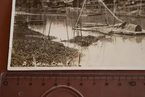 tolles altes Foto - einfaches Krabben Fischerboot in Amerika 1924