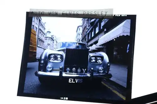 tolle altes Farbdia - Oldtimer Rolls Royse von Elvis Presley 