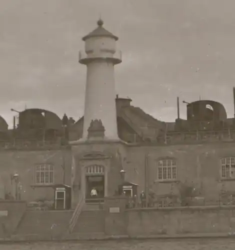 tolles altes Negativ - Søfortet Trekroner Leuchtturm - Geschütze ??