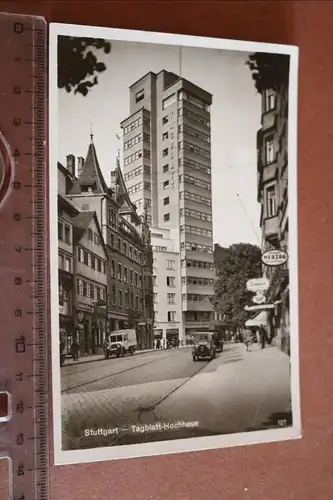 tolle alte Karte - Stuttgart - Tagblatt-Hochhaus 1941