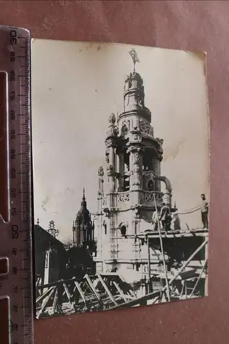 tolles altes Foto - Wiederaufbau ? mir unbekannte Kirche , Dom ????